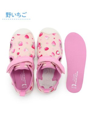 Mother garden マザーガーデン 野いちご アクアシューズ 16/17/18/19/20/21cm 野いちご柄