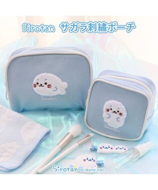 サクラ♡Simpleリボンのポーチ2体用♡1体用♡Man しろたん サガラ刺繍 横型ポーチ / Mother garden | 【通販