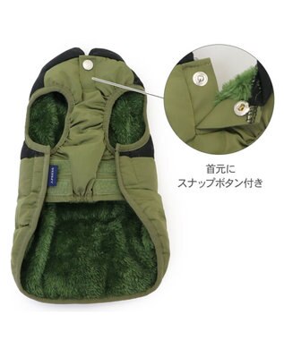 PET PARADISE J.PRESS バイカラーベスト 《カーキ》 中型犬 グリーン