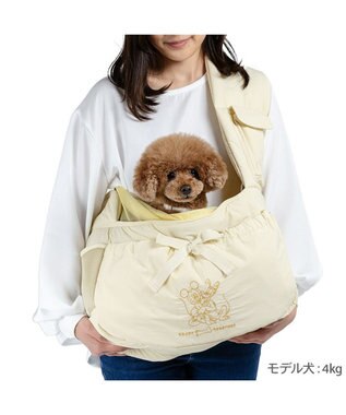 PET PARADISE ディズニー ミッキーマウス＆プルート 通気スリング Ｍ 小型犬  約4～8kg ライトイエロー