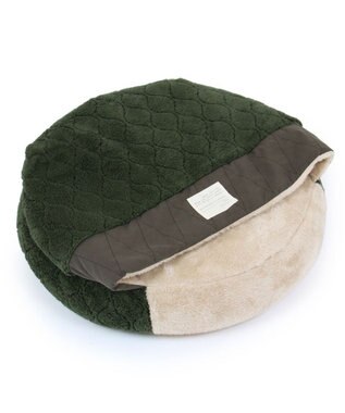 PET PARADISE ペットパラダイス 寝袋 丸型《オニオン柄》Ｍ  小型犬 径60cm カーキ