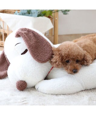 PET PARADISE スヌーピー うたたねクッション ホワイト