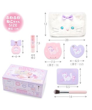 Mother garden マザーガーデン ふわねこ メイクポーチセット ホワイト