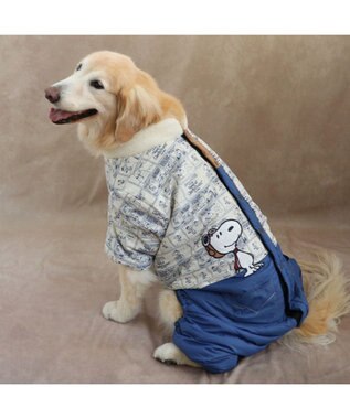 PET PARADISE スヌーピー 遠赤外線 フライングエース 綿入りエアオール 中型犬 大型犬 フライングエース