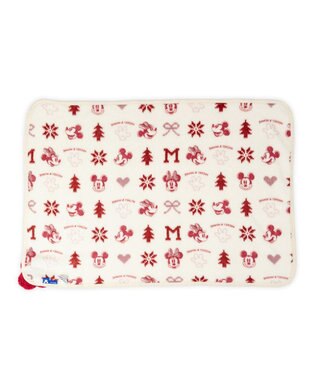 PET PARADISE ディズニー ミッキーマウス ブランケット 《ニット柄》 ホワイト×レッド