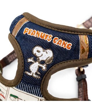 PET PARADISE スヌーピー ハーネス＆リード 《ワッペン柄》 ３Ｓ 小型犬 ネイビー