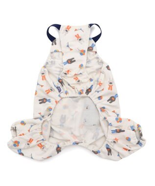 PET PARADISE リサとガスパール サロペット 《二人飛び柄》 小型犬 ホワイト