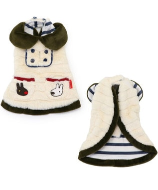 PET PARADISE リサとガスパール マリン ポンチョ 小型犬 ホワイト