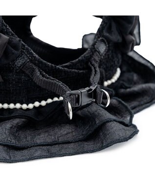 PET PARADISE cherircouture ツイード ベストハーネス 《ブラック》 ４Ｓ/３Ｓ ブラック