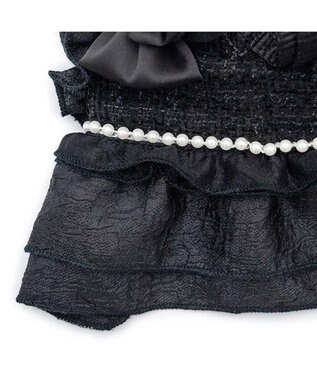 PET PARADISE cherircouture ツイード ベストハーネス 《ブラック》 ４Ｓ/３Ｓ ブラック