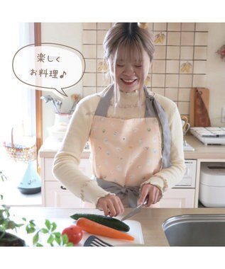 Mother garden しろたん  エプロン 《食いしん坊柄》 レディースフリーサイズ 食いしん坊柄