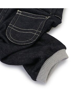 PET PARADISE Ｌｅｅ ニット デニム ロンパース 小型犬 紺（ネイビー・インディゴ）