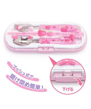 Mother garden マザーガーデン 野いちご トリオセット お箸 & スプーン & フォーク 《スケッチ柄》 スケッチ柄