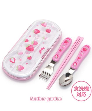 Mother garden マザーガーデン 野いちご トリオセット お箸 & スプーン & フォーク 《スケッチ柄》 スケッチ柄