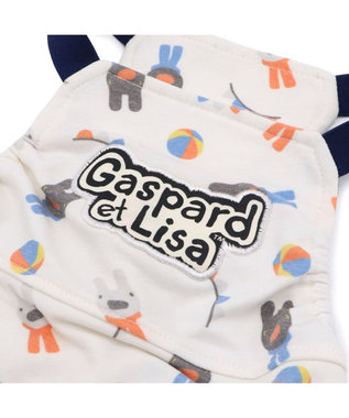 PET PARADISE リサとガスパール サロペット 《二人飛び柄》 小型犬 ホワイト