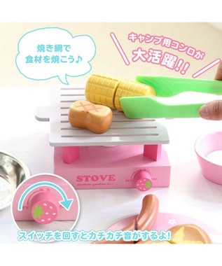 Mother garden マザーガーデン 木のおままごと 野いちご プレミアムBOX 《アウトドアセット》 ピンク(淡)