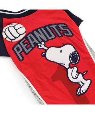 PET PARADISE スヌーピー バレーボール Tシャツ 接触冷感《レッド》 中型犬 大型犬 レッド