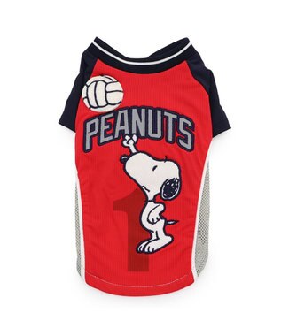 PET PARADISE スヌーピー バレーボール Tシャツ 接触冷感《レッド》 中型犬 大型犬 レッド