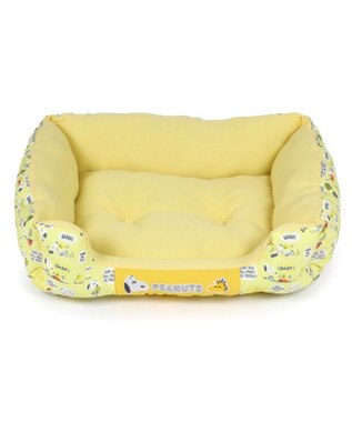 PET PARADISE スヌーピー　いつも一緒 カドラー M  小型犬 57×45cm イエロー