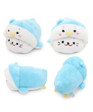 Mother garden しろたん ちびマスコット16ｃｍ 単品 《らっこいぬ / らむね / ゴマフアザラシ / サメ / カエル》 らむね