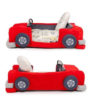 PET PARADISE スヌーピー マイカーカドラー 《レッド》 71×47cm Ｍ 小型犬 レッド