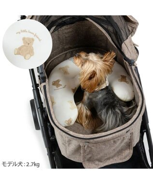 PET PARADISE ペットパラダイス クール ピロー 《くまちゃん》 小型犬 ホワイト×ブラウン