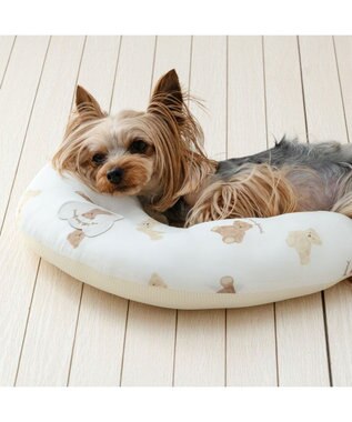 PET PARADISE ペットパラダイス クール ピロー 《くまちゃん》 小型犬 ホワイト×ブラウン