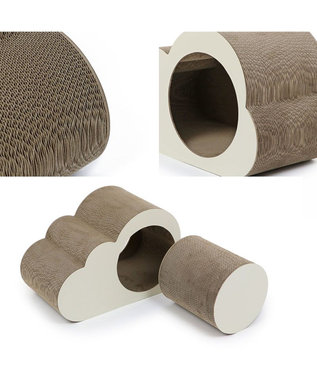 PET PARADISE 猫 爪とぎ ダンボール 単品《月 / 雲》 雲