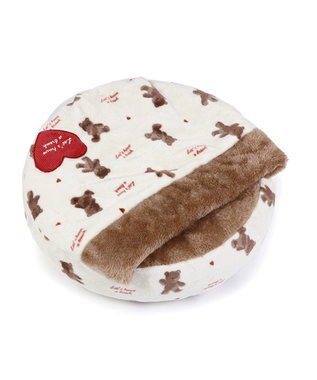 PET PARADISE ペットパラダイス 丸型寝袋 遠赤外線 《くまちゃん柄》 50cm くまちゃん柄