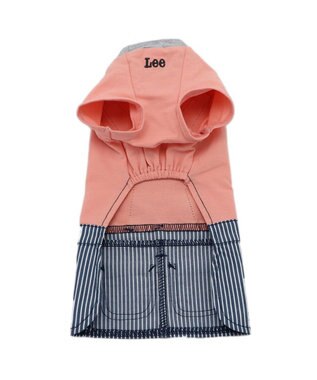 PET PARADISE 犬の服 犬 服 秋冬 Ｌｅｅ スカート つなぎ 【小型犬】 ヒッコリー ピンク（淡）