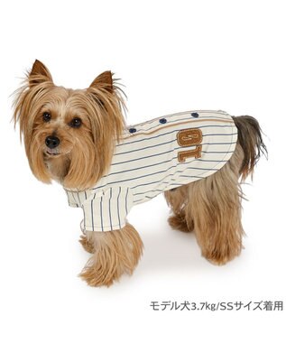 PET PARADISE ペットパラダイス 野球 Tシャツ 小型犬 ホワイト×ブラウン