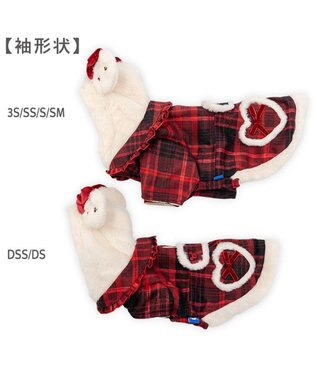 PET PARADISE ディズニー ミニーマウス チェックコート 中型犬 レッド×ホワイト