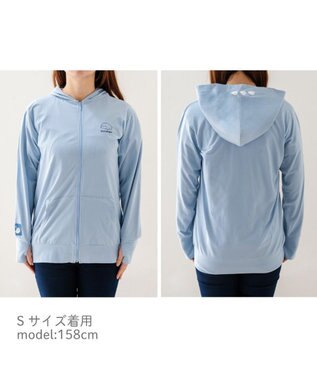 Mother garden しろたん 指穴付ジップパーカー  ユニセックス ライトブルー