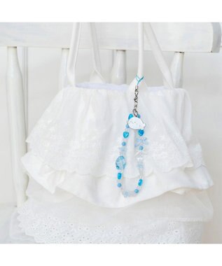 Mother garden しろたん ビーズストラップ 《水色》 単品 水色