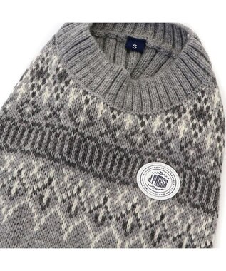 PET PARADISE J.PRESS ノルディク ニット 小型犬 グレー