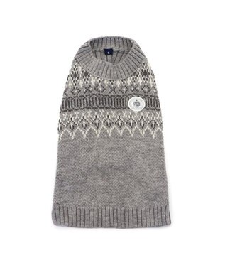 PET PARADISE J.PRESS ノルディク ニット 小型犬 グレー