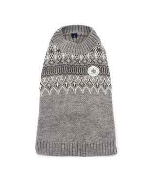 PET PARADISE J.PRESS ノルディク ニット 小型犬 グレー