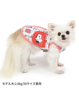 PET PARADISE スヌーピー ふわりとキルト ベスト 小型犬 オレンジ