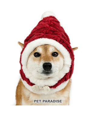 PET PARADISE ペットパラダイス サンタさん 帽子 M / L 中型犬 大型犬 レッド
