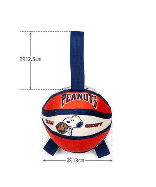 PET PARADISE スヌーピー タブ付 バスケットボール  トイ オレンジ×ホワイト