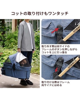 PET PARADISE smooca プレミアム ペットカート 《デニム調》 -