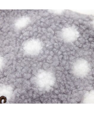 PET PARADISE リサとガスパール 水玉ボアベスト 中型犬 グレー