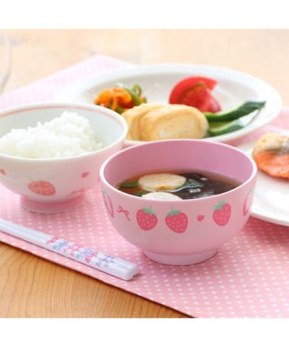 Mother garden マザーガーデン 野いちご 汁椀 お味噌汁椀 ピンク(淡)