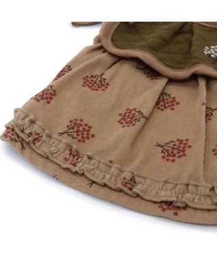 PET PARADISE ペットパラダイス キルトベスト付きワンピース 《ブラウン》 超小型犬 小型犬 ブラウン