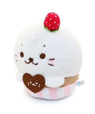 Mother garden しろたん カップケーキ マスコット 20cm お座りぬいぐるみ 白～オフホワイト