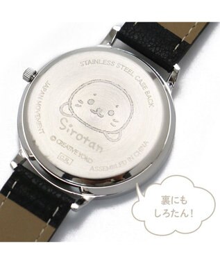 Mother garden しろたん 合皮 腕時計 《ホワイト/ブラック》 ブラック