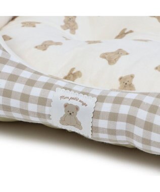 PET PARADISE ペットパラダイス くまちゃん カドラー  M《57×45cm》 オフホワイト×ブラウン