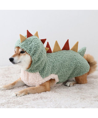 PET PARADISE ペットパラダイス パーカー 《恐竜 なりきり》 中型犬 大型犬 グリーン