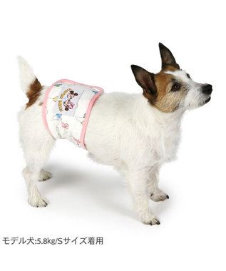 PET PARADISE ディズニー ミッキーマウス マナーベルト 《風船柄》 小型犬 ホワイト×ピンク