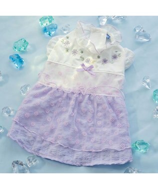 PET PARADISE ペットパラダイス フロッキー お花 ワンピース 《パープル》  小型犬 パープル